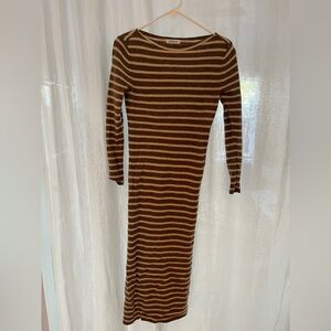 Vintage wool midi length dress